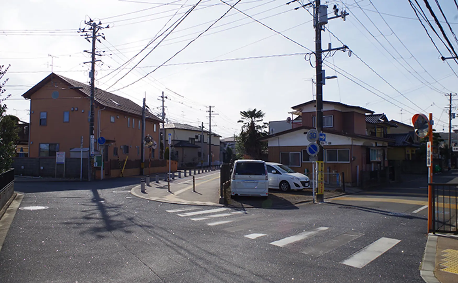 （5）道路と六郷堀が交差する変形交差点