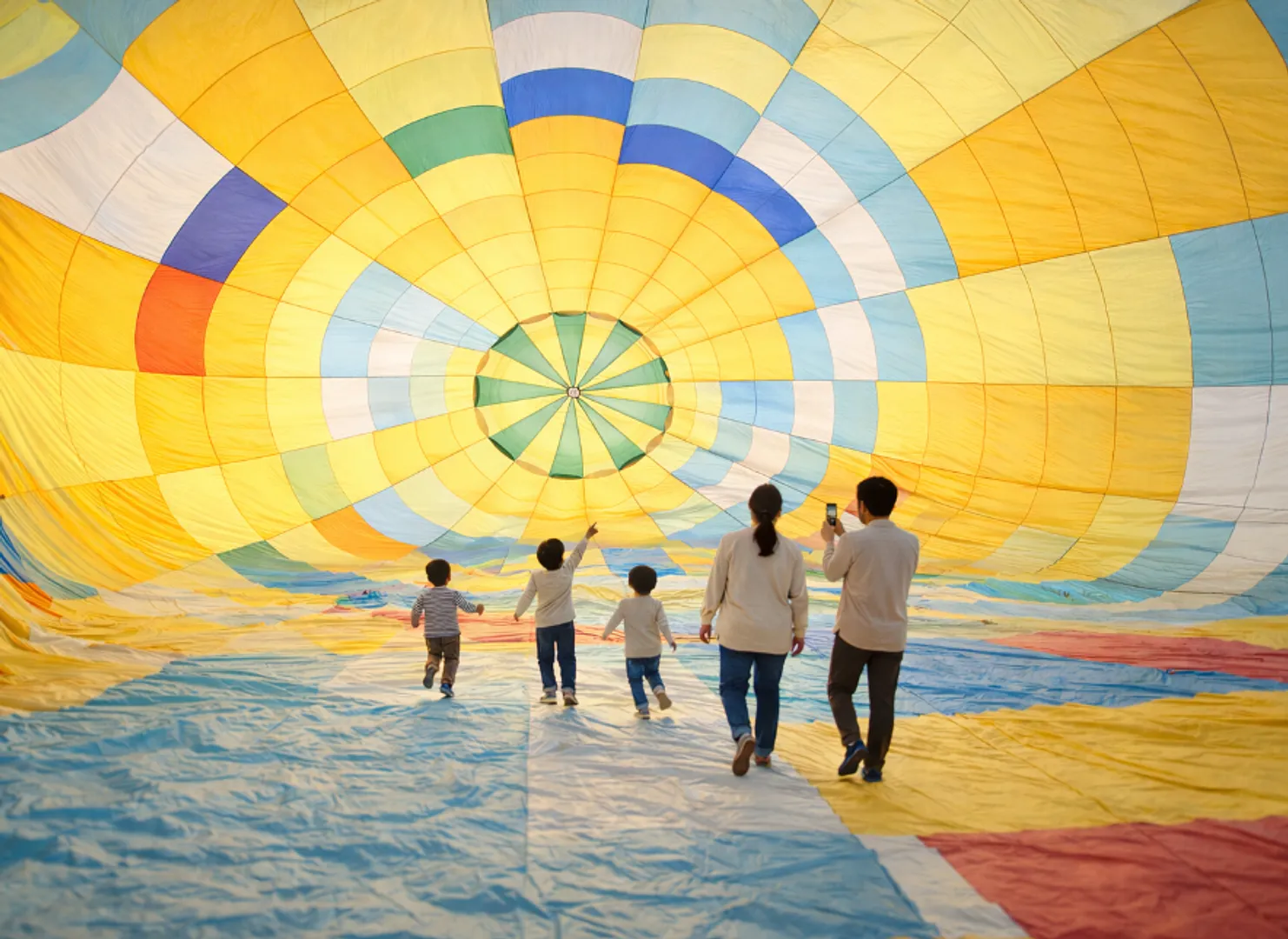 Hot air balloon preparation experience