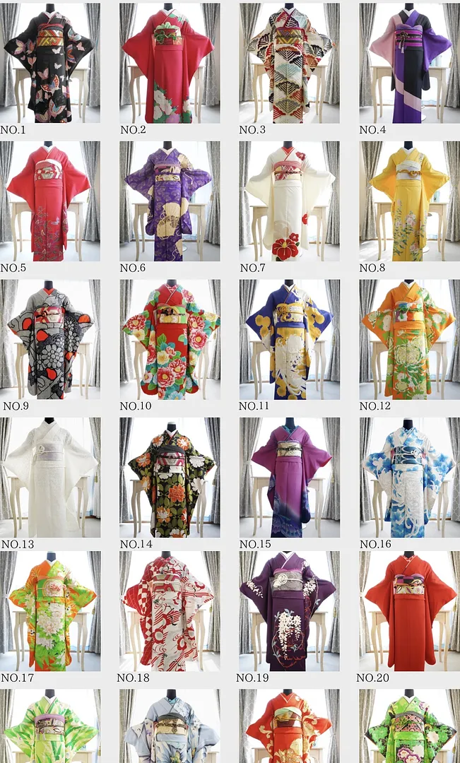 振袖レンタル一例（S .M.Lサイズが中心）
