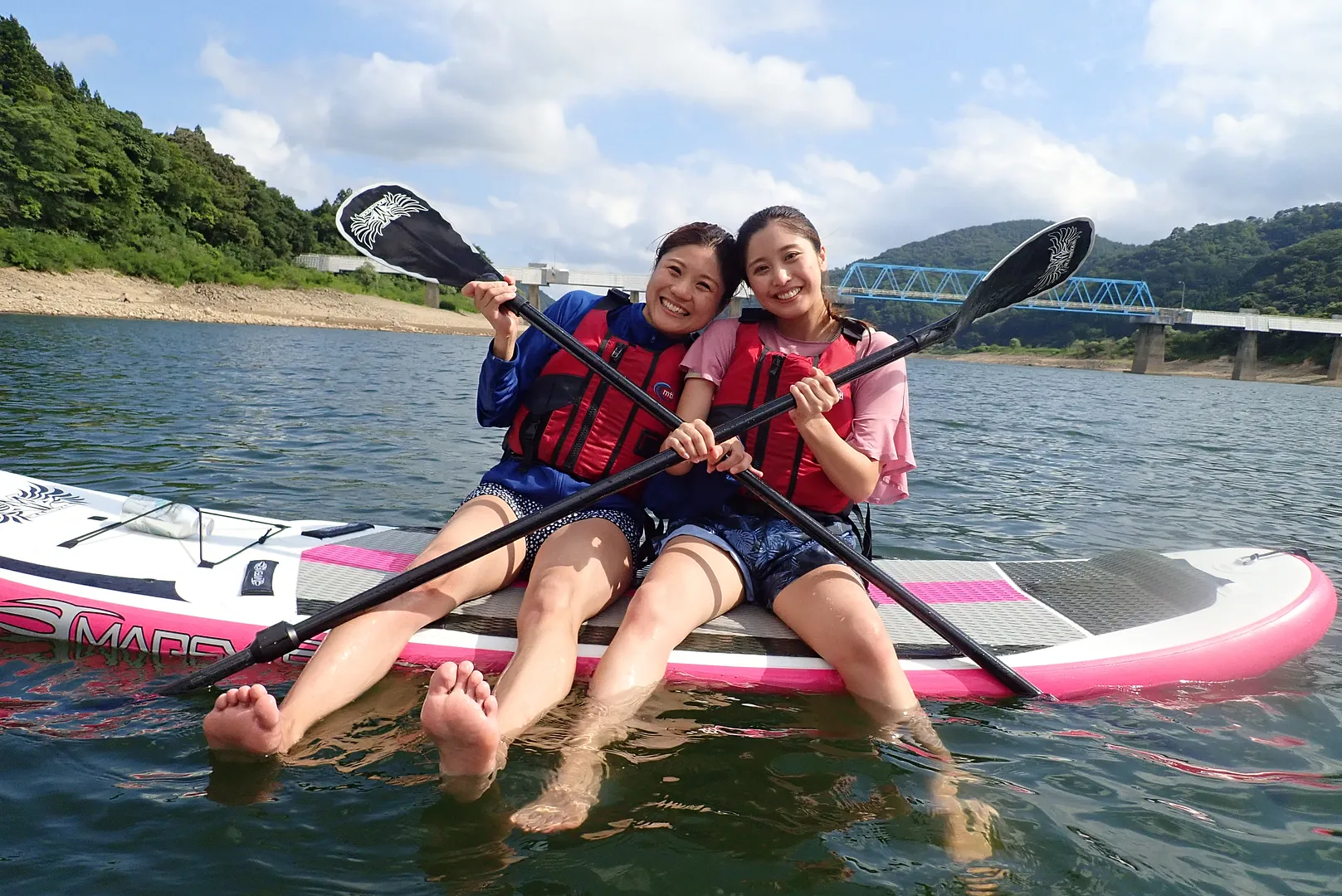 なないろアウトドア　大倉ダムSUP　集合２人