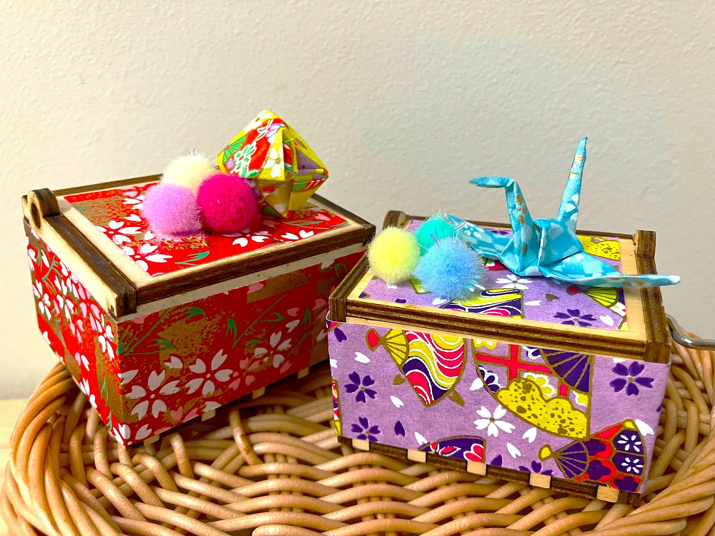 杜の工房「仙台七夕和紙で春のオルゴール作り」