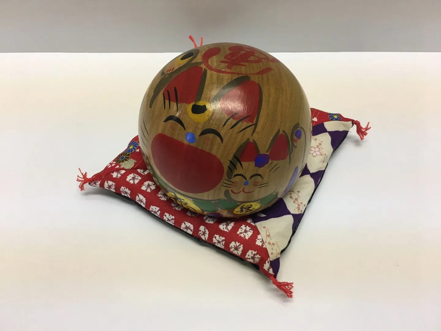 仙臺さすり「にこねこ」大 桜材