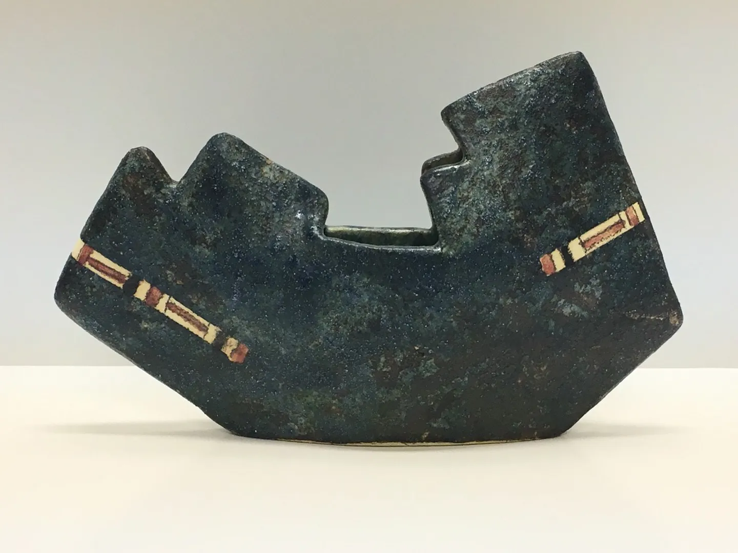 紺たたき 一輪差し