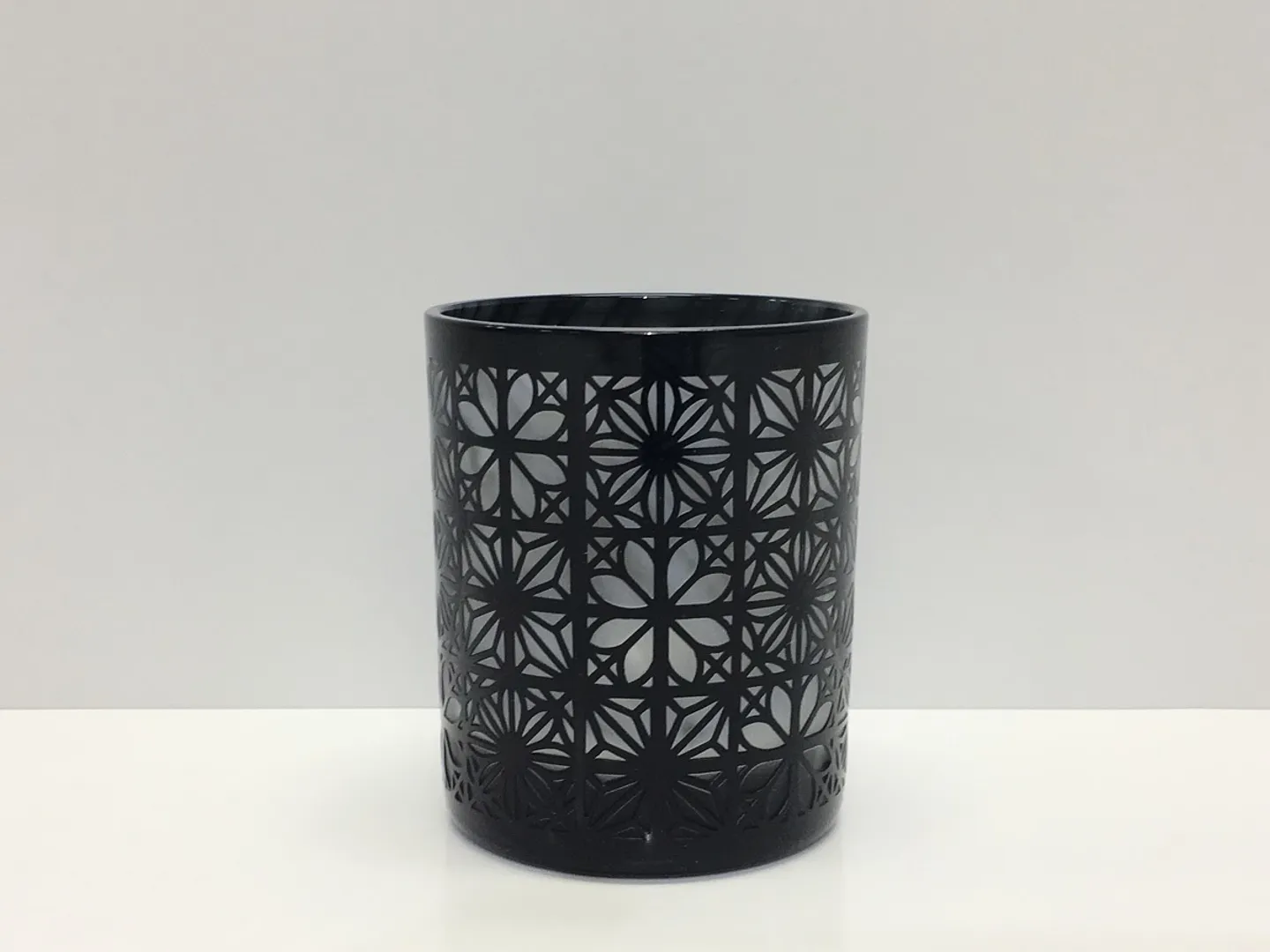 組子文様の龍雲グラス