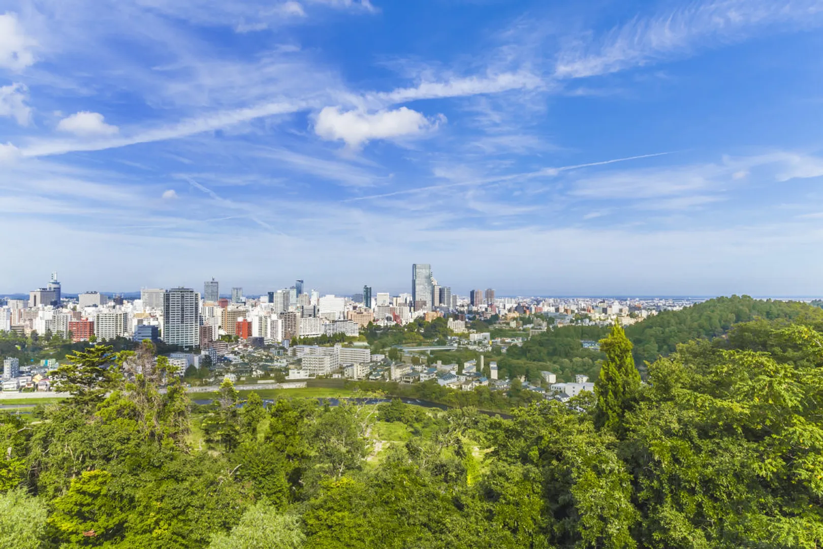 仙台城跡からの眺め