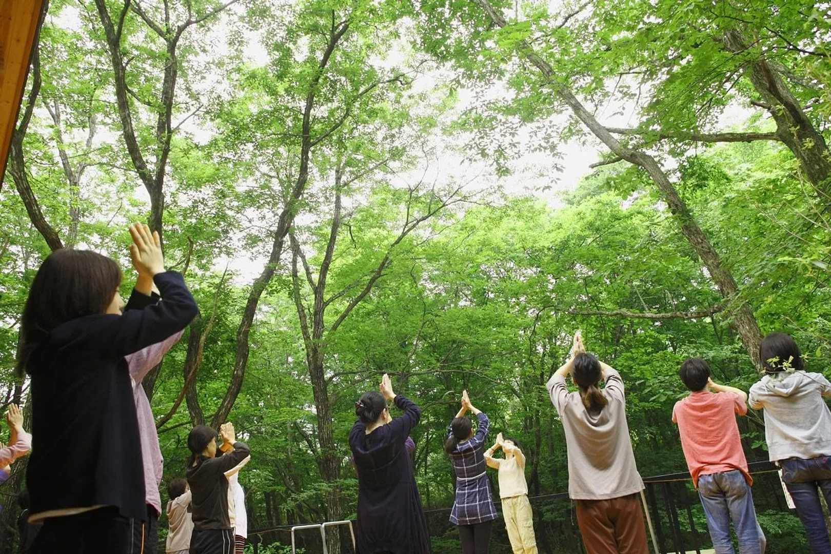 朝一番のフレッシュな空気を深呼吸。参加無料の森の朝ヨガ