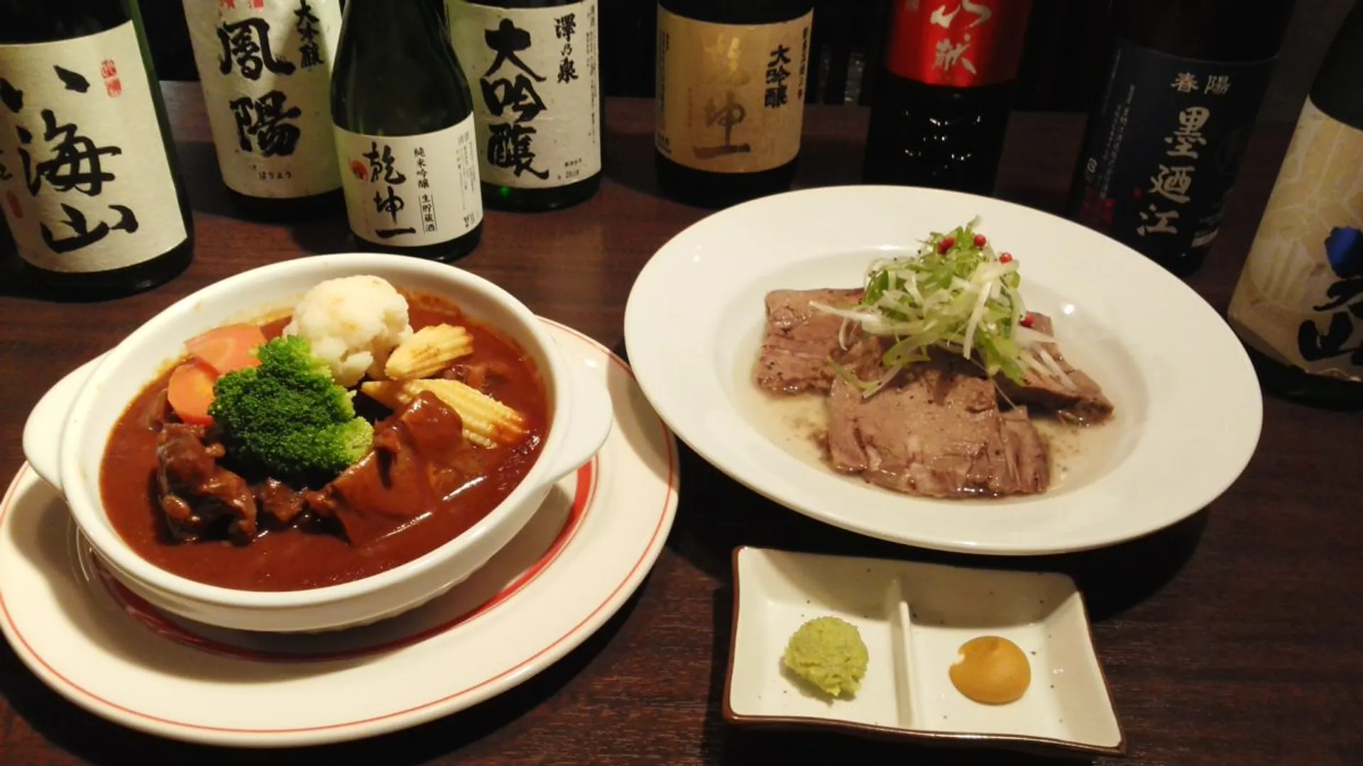 牛たんシチューとゆで牛たん