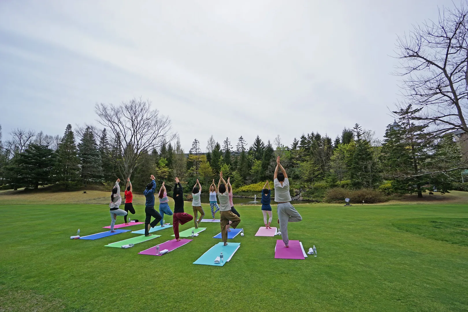 ガーデンの風景を眺めながら