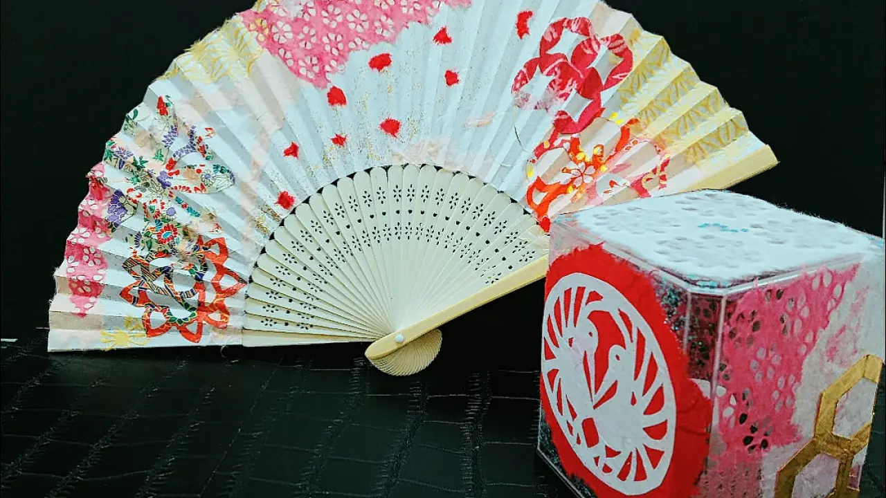 Cutting Paper Crest Designs from Sendai Tanabata Festival Paper