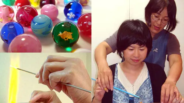 とんぼ玉作成体験