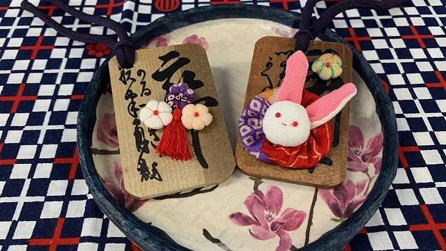 アトリエ千日紅　『百人一首の木札飾り』