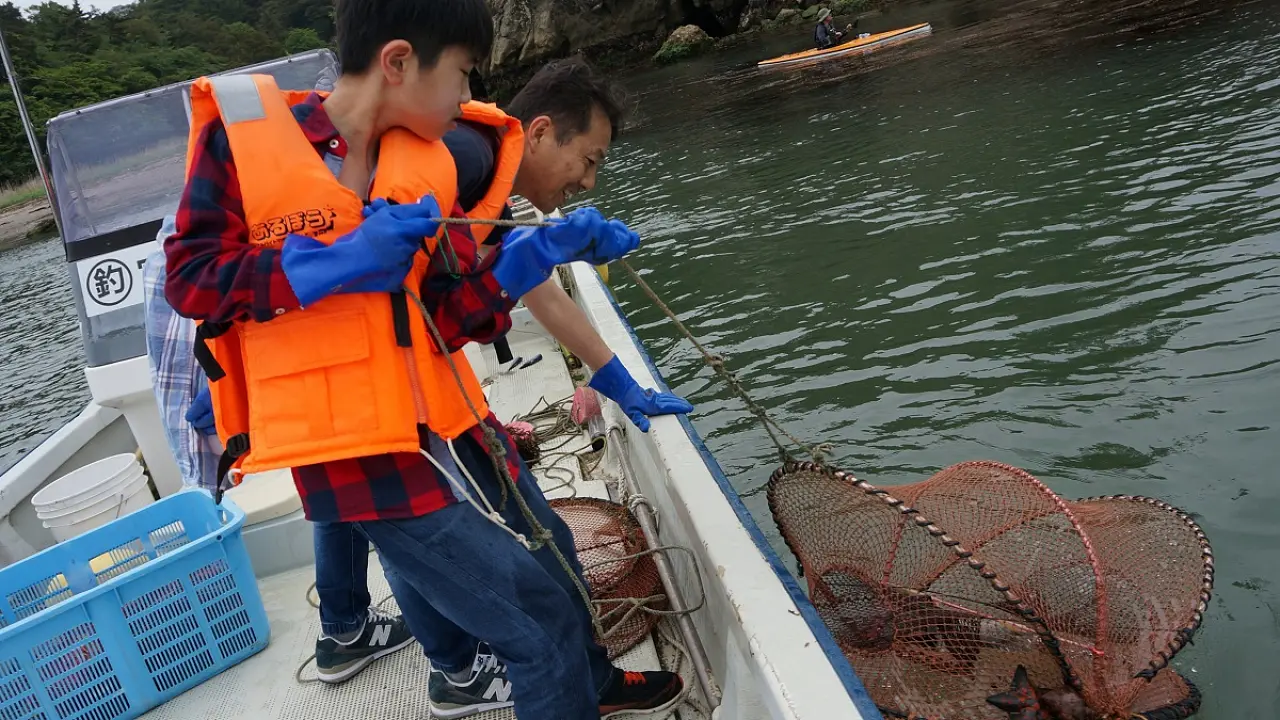 奧松島的籃子釣魚體驗