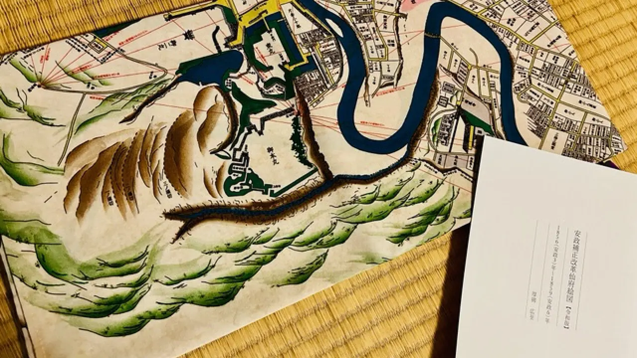 仙台城下古地図を活用した、仙台おもてなし風呂敷活用術