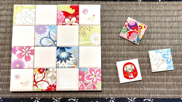 タイルアート　簡単コースター作り