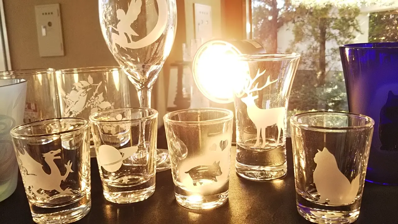 「マイグラスづくり」サンドブラストガラス彫刻体験