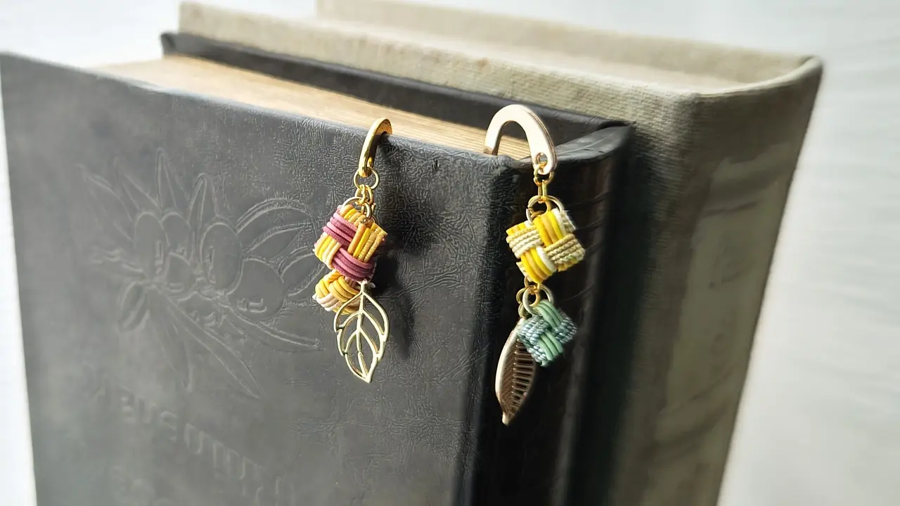 水引市松模様のブックマーカー作り