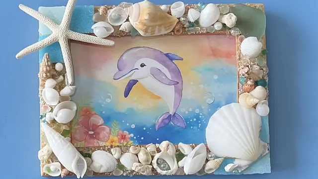 海の宝石シーグラスや貝殻でつくるマリンアート体験