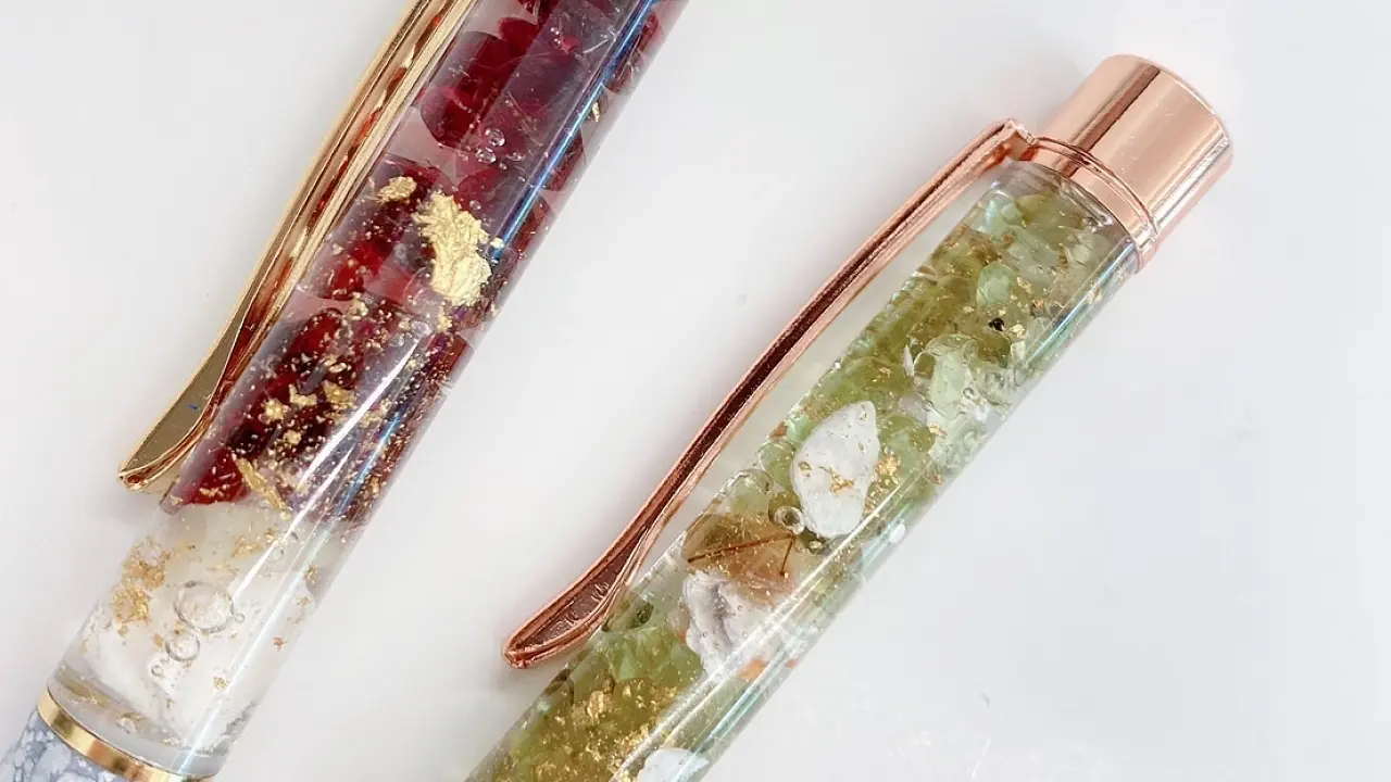 Marble Style Herbarium Ballpoint Pen Making Experience