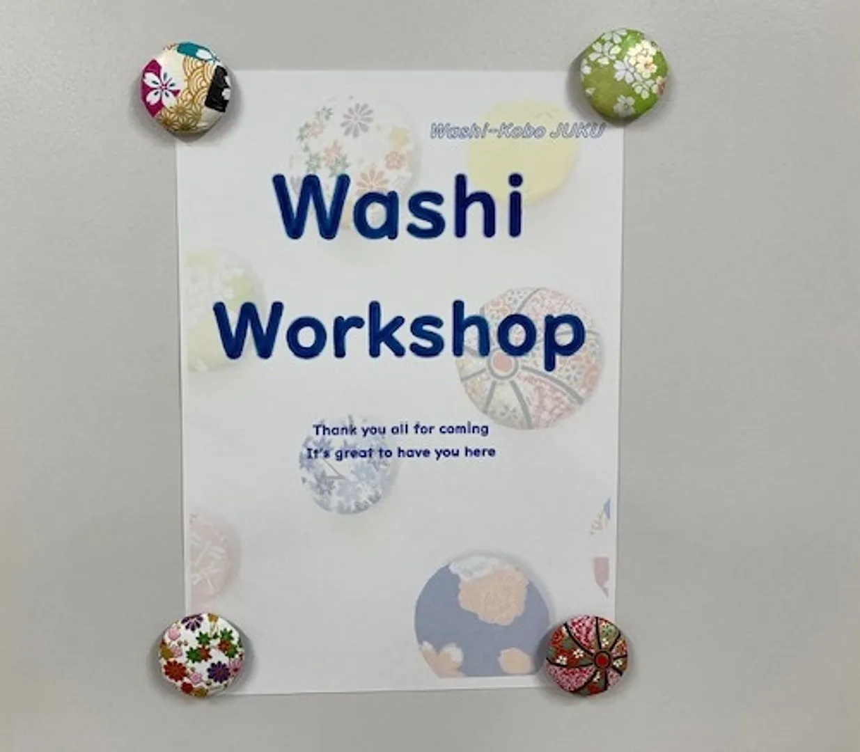 Welcome to our Washi workshop