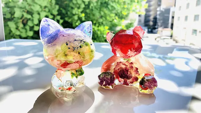 クリスタル調のかわいいクマさん、ネコさんを作ろう♪
