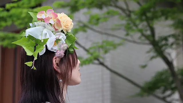 宮城の草花でヘッドドレスを作ろう